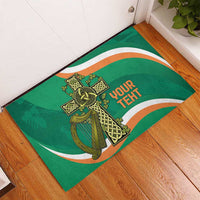 Custom Ireland Rugby Rubber Doormat Green Celtic Knot Summer Paris 2024 - Wonder Print Shop