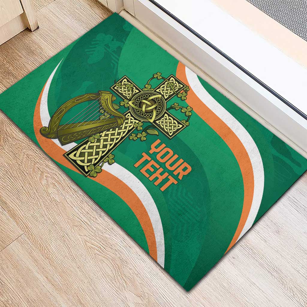 Custom Ireland Rugby Rubber Doormat Green Celtic Knot Summer Paris 2024 - Wonder Print Shop