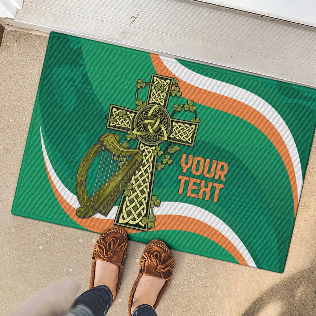 Custom Ireland Rugby Rubber Doormat Green Celtic Knot Summer Paris 2024 - Wonder Print Shop