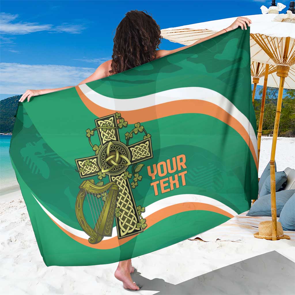 Custom Ireland Rugby Sarong Green Celtic Knot Summer Paris 2024 - Wonder Print Shop