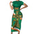 Custom Ireland Rugby Short Sleeve Bodycon Dress Green Celtic Knot Summer Paris 2024 - Wonder Print Shop