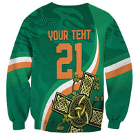 Custom Ireland Rugby Sweatshirt Green Celtic Knot Summer Paris 2024 - Wonder Print Shop