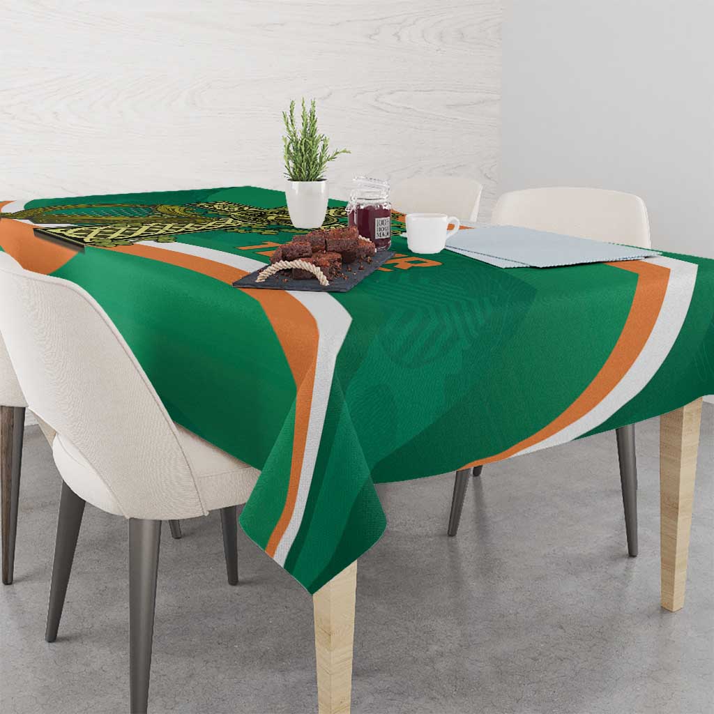 Custom Ireland Rugby Tablecloth Green Celtic Knot Summer Paris 2024 - Wonder Print Shop