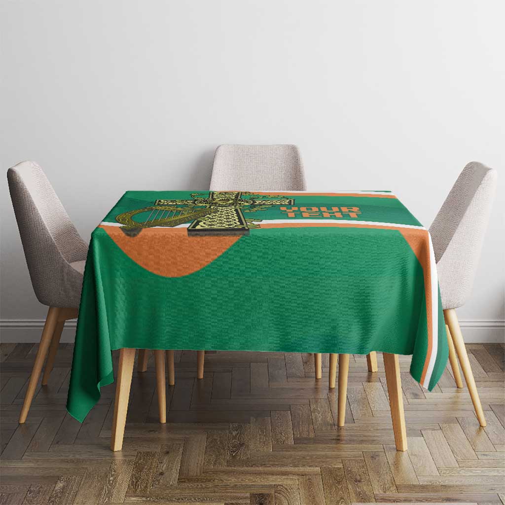Custom Ireland Rugby Tablecloth Green Celtic Knot Summer Paris 2024 - Wonder Print Shop