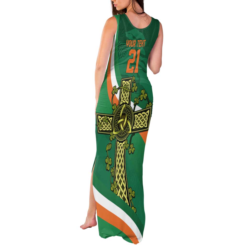 Custom Ireland Rugby Tank Maxi Dress Green Celtic Knot Summer Paris 2024 - Wonder Print Shop