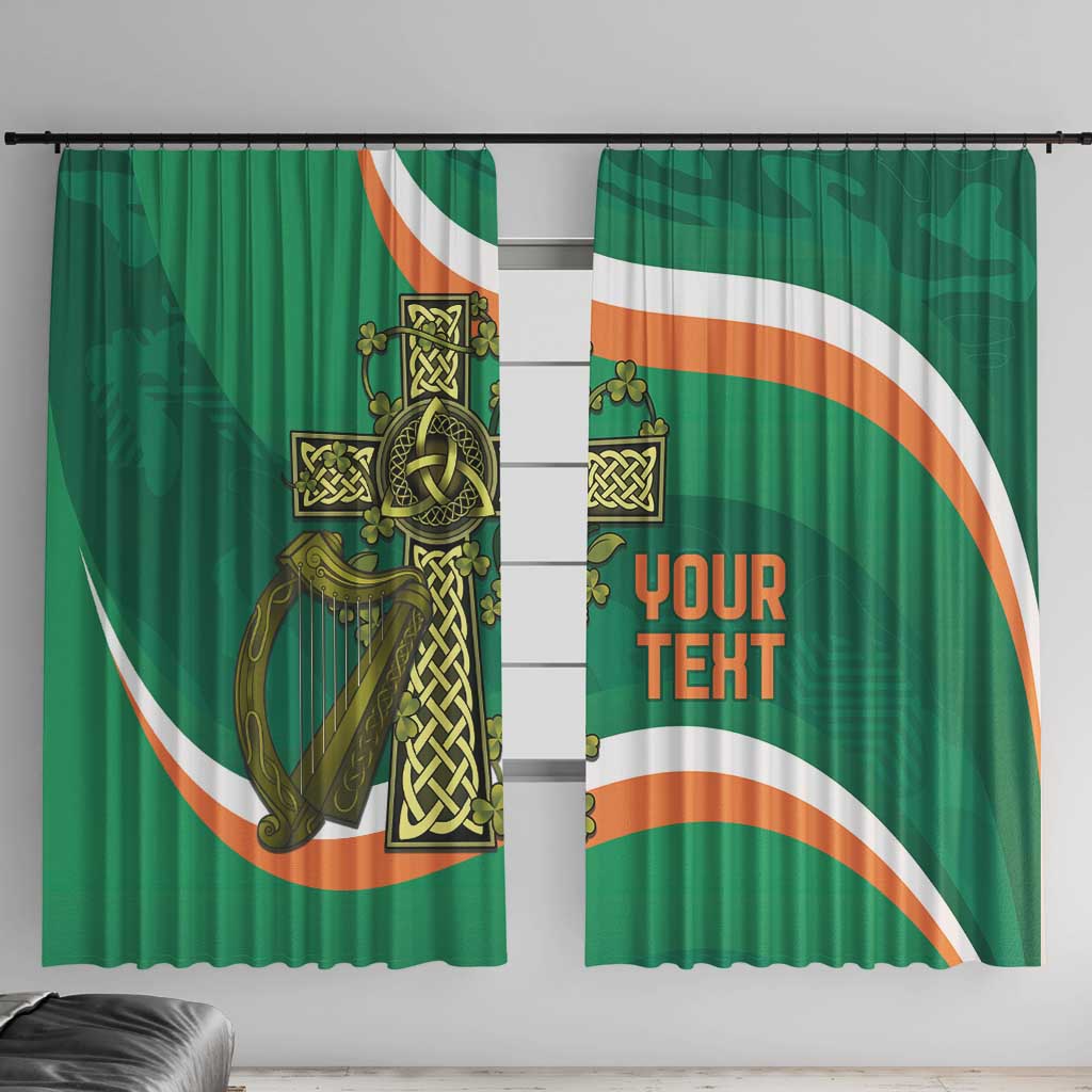 Custom Ireland Rugby Window Curtain Green Celtic Knot Summer Paris 2024 - Wonder Print Shop