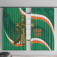 Custom Ireland Rugby Window Curtain Green Celtic Knot Summer Paris 2024 - Wonder Print Shop