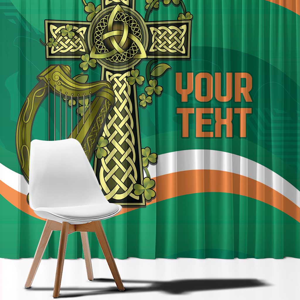 Custom Ireland Rugby Window Curtain Green Celtic Knot Summer Paris 2024 - Wonder Print Shop