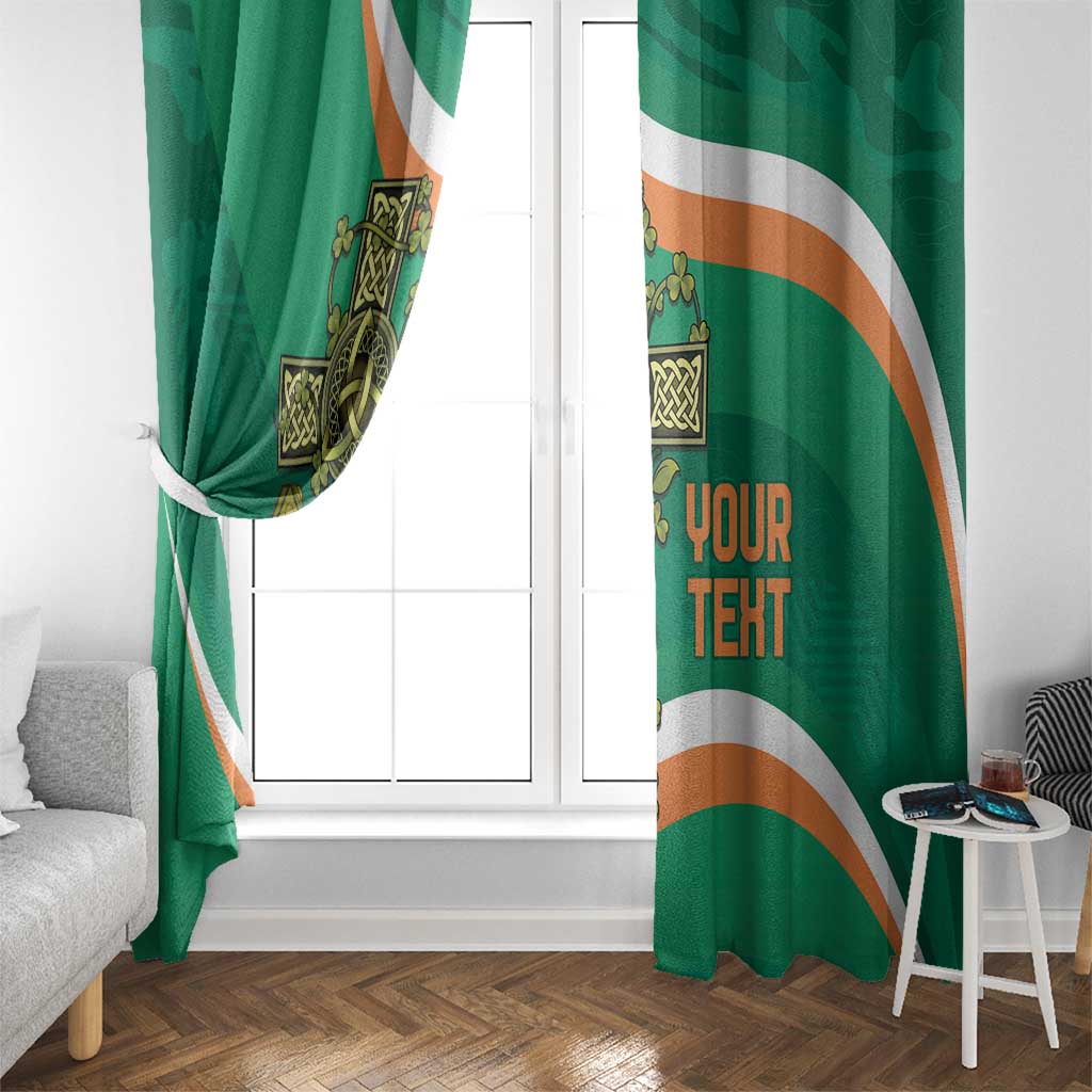 Custom Ireland Rugby Window Curtain Green Celtic Knot Summer Paris 2024 - Wonder Print Shop