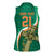 Custom Ireland Rugby Women Sleeveless Polo Shirt Green Celtic Knot Summer Paris 2024 - Wonder Print Shop