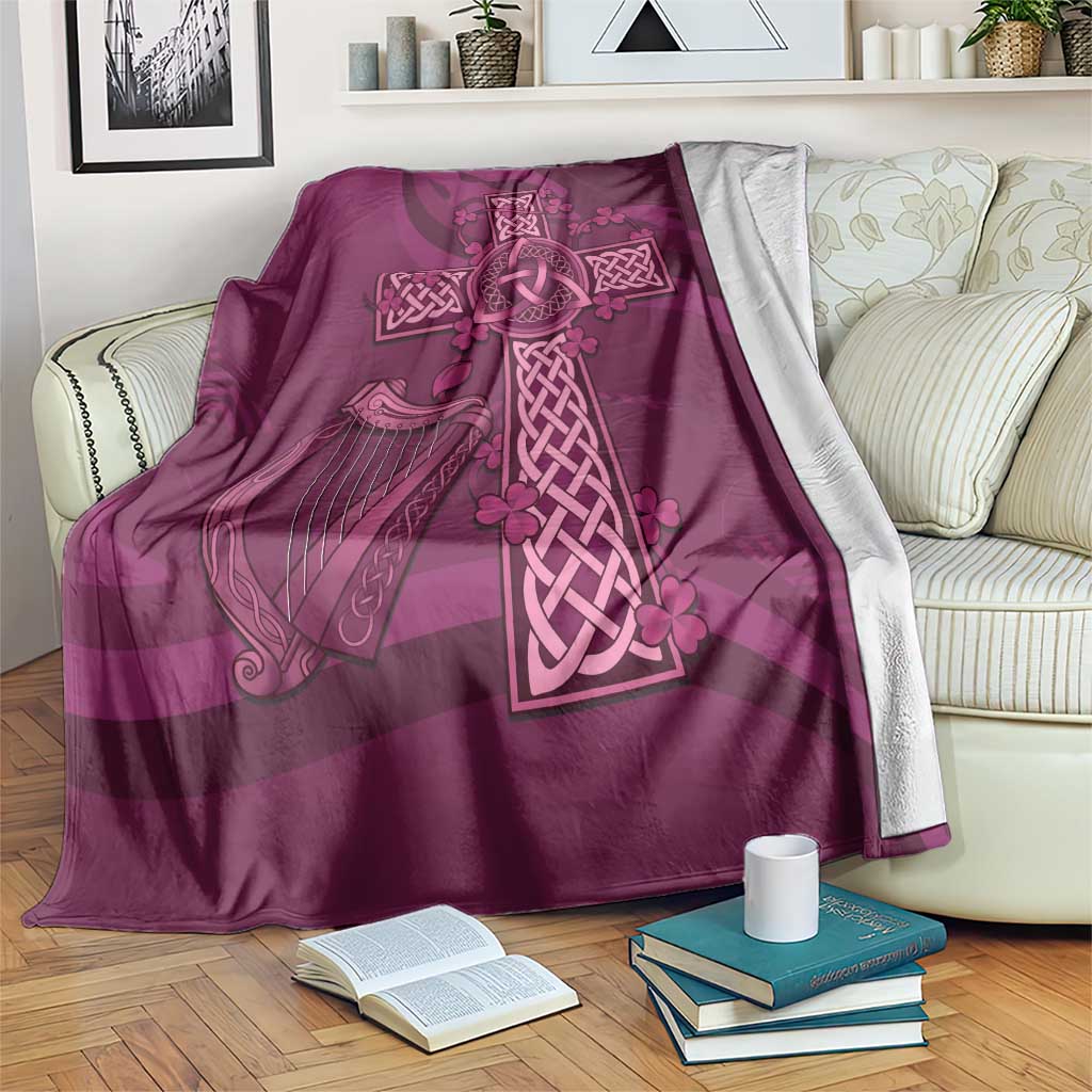 Ireland Rugby Blanket Maroon Celtic Knot Summer Paris 2024