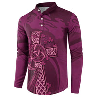 Ireland Rugby Button Sweatshirt Maroon Celtic Knot Summer Paris 2024 LT9 - Wonder Print Shop