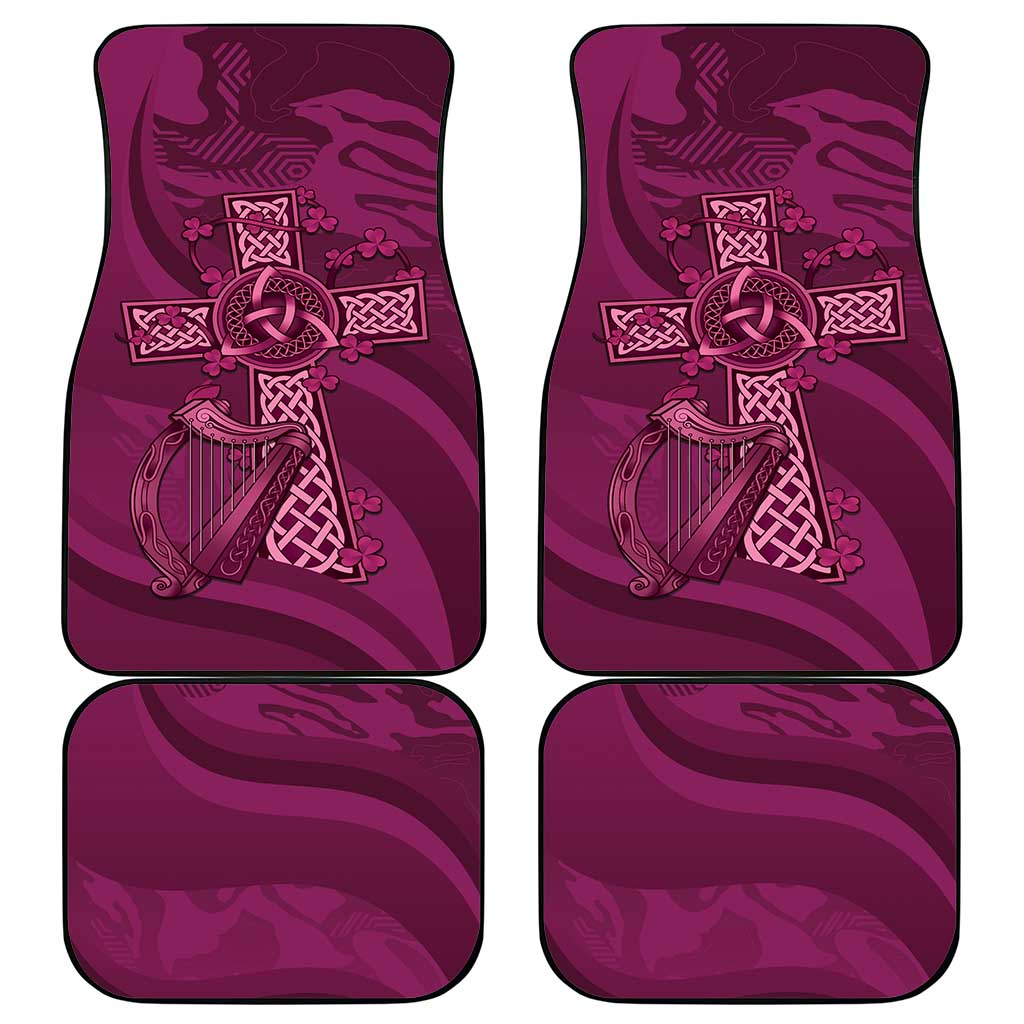 Ireland Rugby Car Mats Maroon Celtic Knot Summer Paris 2024 LT9 - Wonder Print Shop