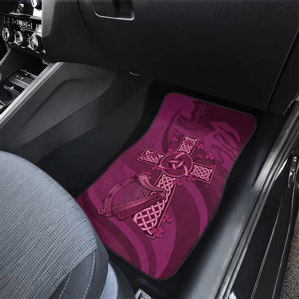 Ireland Rugby Car Mats Maroon Celtic Knot Summer Paris 2024 LT9 - Wonder Print Shop