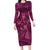 Ireland Rugby Family Matching Long Sleeve Bodycon Dress and Hawaiian Shirt Maroon Celtic Knot Summer Paris 2024 LT9 - Wonder Print Shop