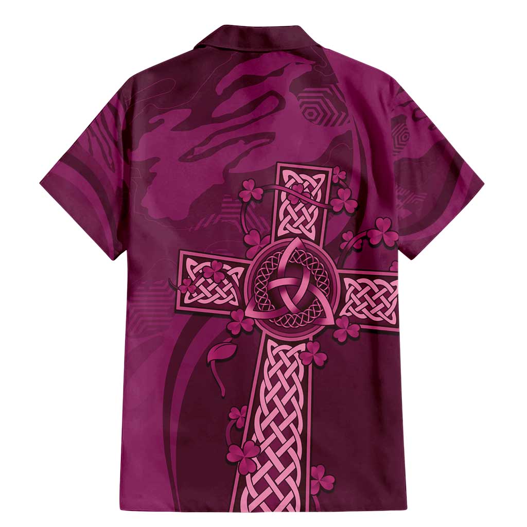 Ireland Rugby Family Matching Mermaid Dress and Hawaiian Shirt Maroon Celtic Knot Summer Paris 2024 LT9 - Wonder Print Shop