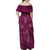 Ireland Rugby Family Matching Off Shoulder Maxi Dress and Hawaiian Shirt Maroon Celtic Knot Summer Paris 2024 LT9 - Wonder Print Shop