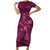 Ireland Rugby Family Matching Short Sleeve Bodycon Dress and Hawaiian Shirt Maroon Celtic Knot Summer Paris 2024 - Wonder Print Shop