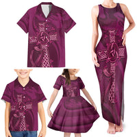 Ireland Rugby Family Matching Tank Maxi Dress and Hawaiian Shirt Maroon Celtic Knot Summer Paris 2024 - Wonder Print Shop