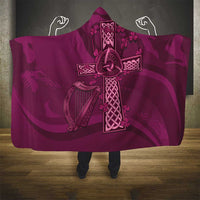 Ireland Rugby Hooded Blanket Maroon Celtic Knot Summer Paris 2024