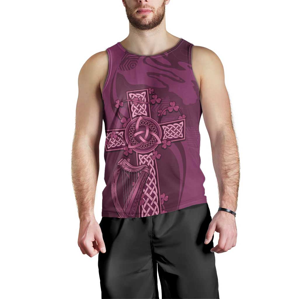 Ireland Rugby Men Tank Top Maroon Celtic Knot Summer Paris 2024 - Wonder Print Shop