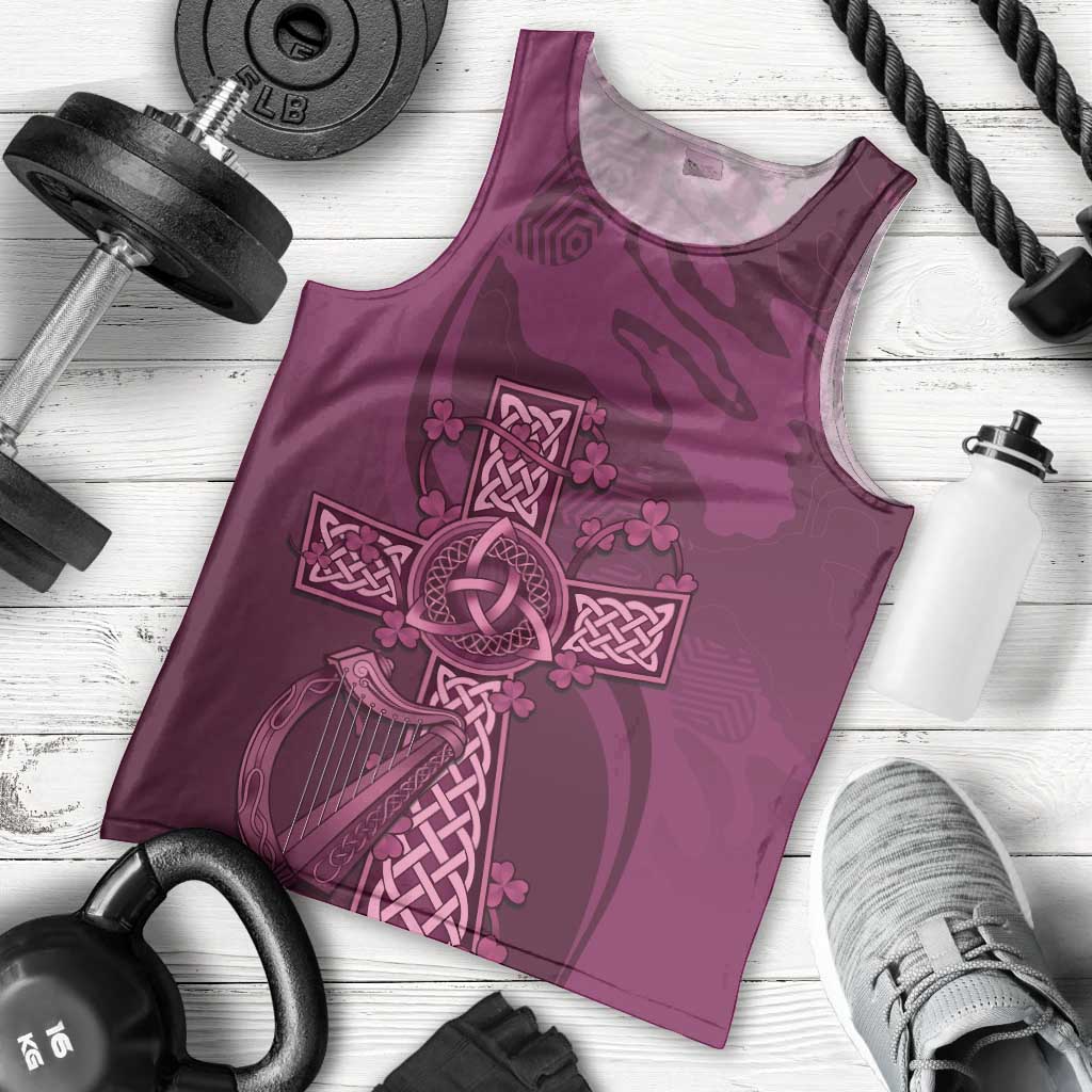 Ireland Rugby Men Tank Top Maroon Celtic Knot Summer Paris 2024 - Wonder Print Shop
