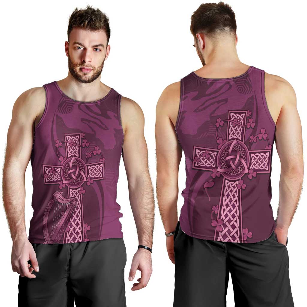Ireland Rugby Men Tank Top Maroon Celtic Knot Summer Paris 2024 - Wonder Print Shop