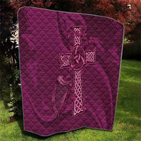 Ireland Rugby Quilt Maroon Celtic Knot Summer Paris 2024 - Wonder Print Shop