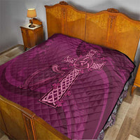 Ireland Rugby Quilt Maroon Celtic Knot Summer Paris 2024 - Wonder Print Shop