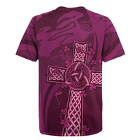 Ireland Rugby Rugby Jersey Maroon Celtic Knot Summer Paris 2024 - Wonder Print Shop