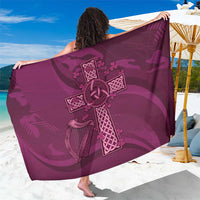 Ireland Rugby Sarong Maroon Celtic Knot Summer Paris 2024 - Wonder Print Shop