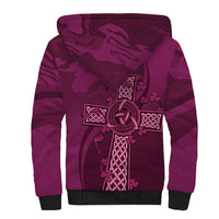 Ireland Rugby Sherpa Hoodie Maroon Celtic Knot Summer Paris 2024 - Wonder Print Shop