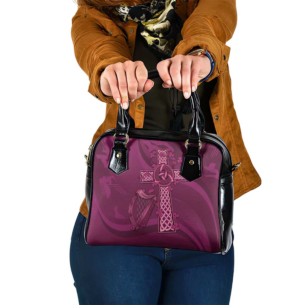 Ireland Rugby Shoulder Handbag Maroon Celtic Knot Summer Paris 2024