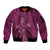 Ireland Rugby Sleeve Zip Bomber Jacket Maroon Celtic Knot Summer Paris 2024 - Wonder Print Shop