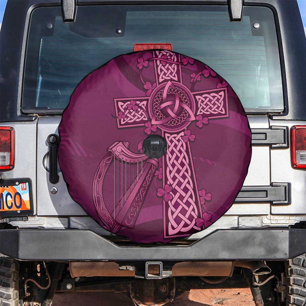 Ireland Rugby Spare Tire Cover Maroon Celtic Knot Summer Paris 2024 - Wonder Print Shop