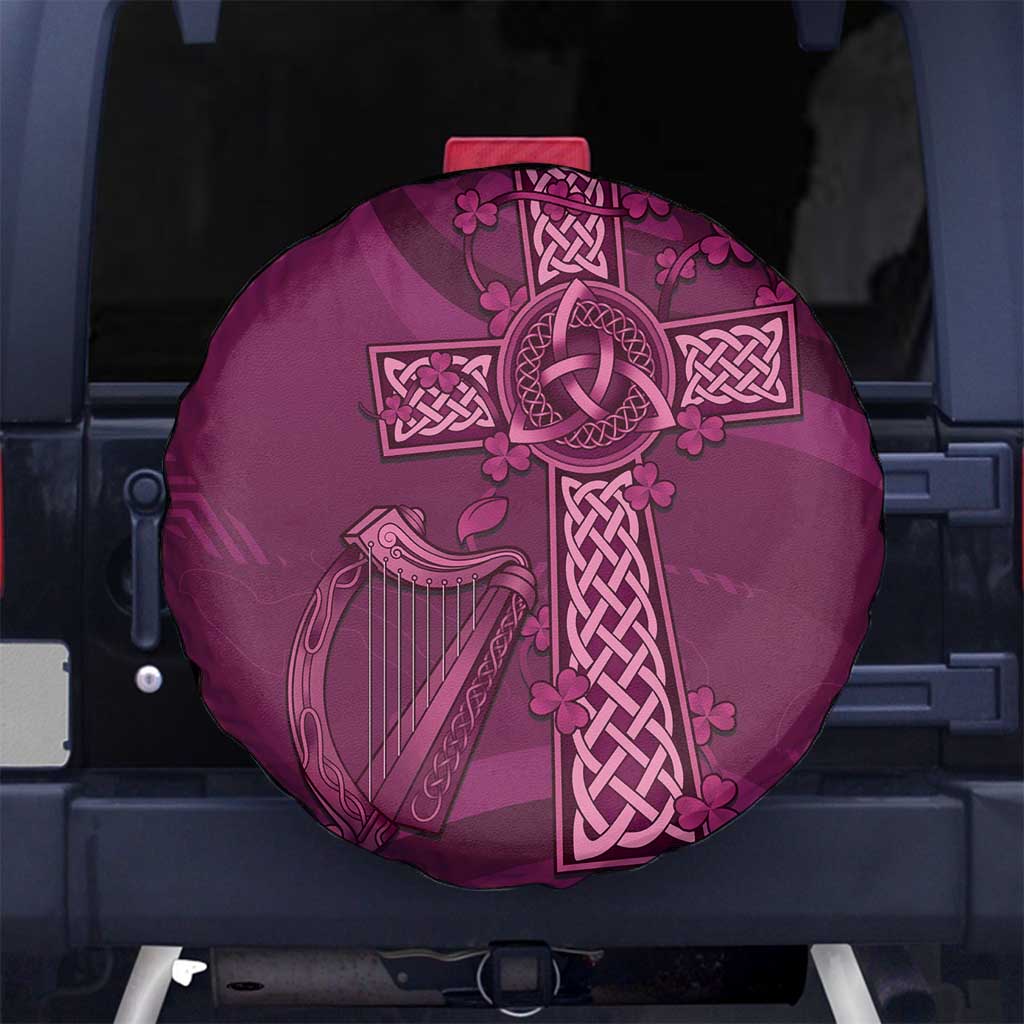 Ireland Rugby Spare Tire Cover Maroon Celtic Knot Summer Paris 2024 - Wonder Print Shop
