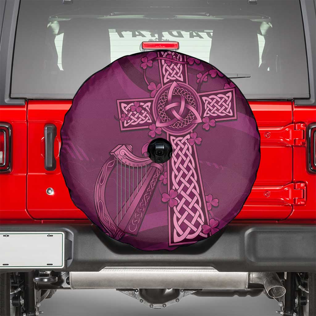 Ireland Rugby Spare Tire Cover Maroon Celtic Knot Summer Paris 2024 - Wonder Print Shop