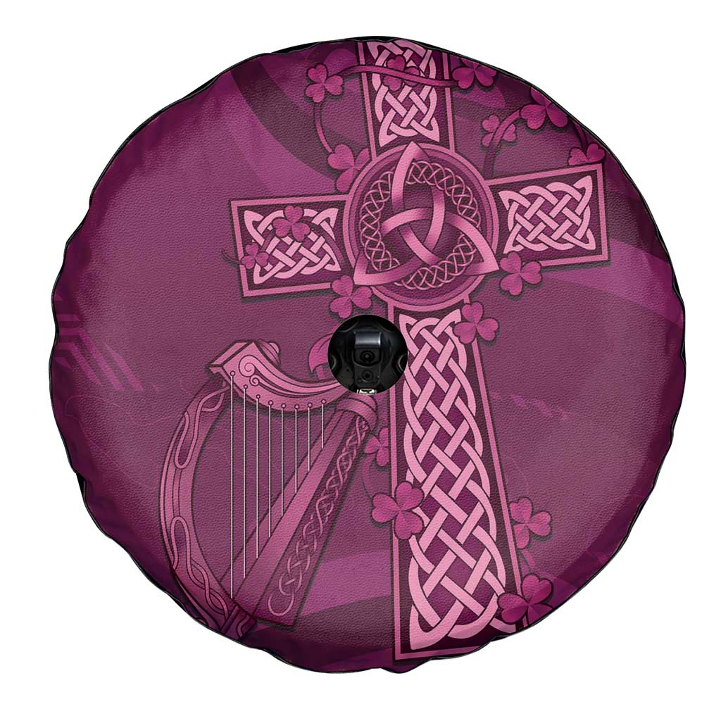 Ireland Rugby Spare Tire Cover Maroon Celtic Knot Summer Paris 2024 - Wonder Print Shop