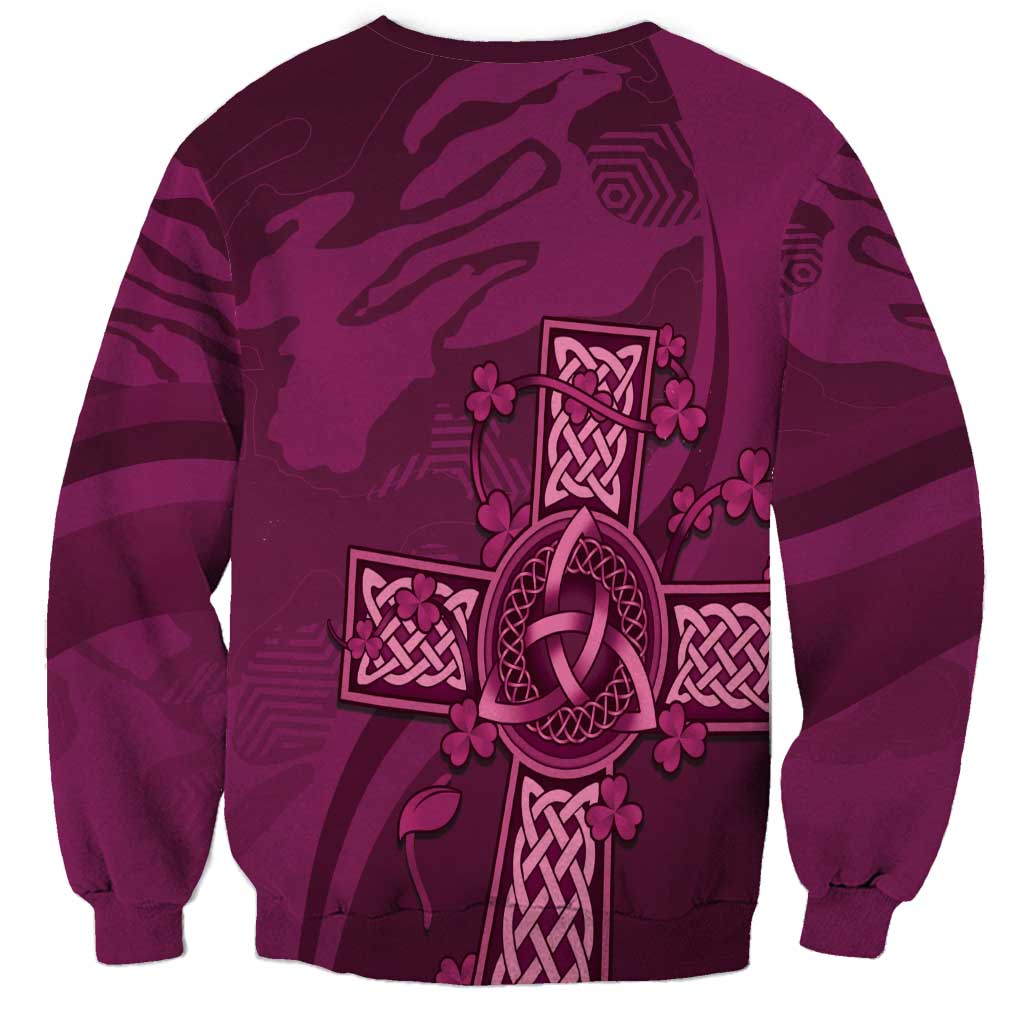 Ireland Rugby Sweatshirt Maroon Celtic Knot Summer Paris 2024 - Wonder Print Shop