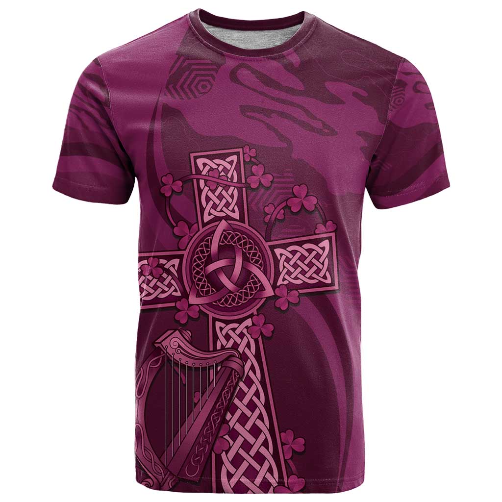 Ireland Rugby T Shirt Maroon Celtic Knot Summer Paris 2024 - Wonder Print Shop