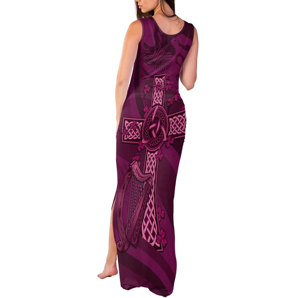 Ireland Rugby Tank Maxi Dress Maroon Celtic Knot Summer Paris 2024 - Wonder Print Shop