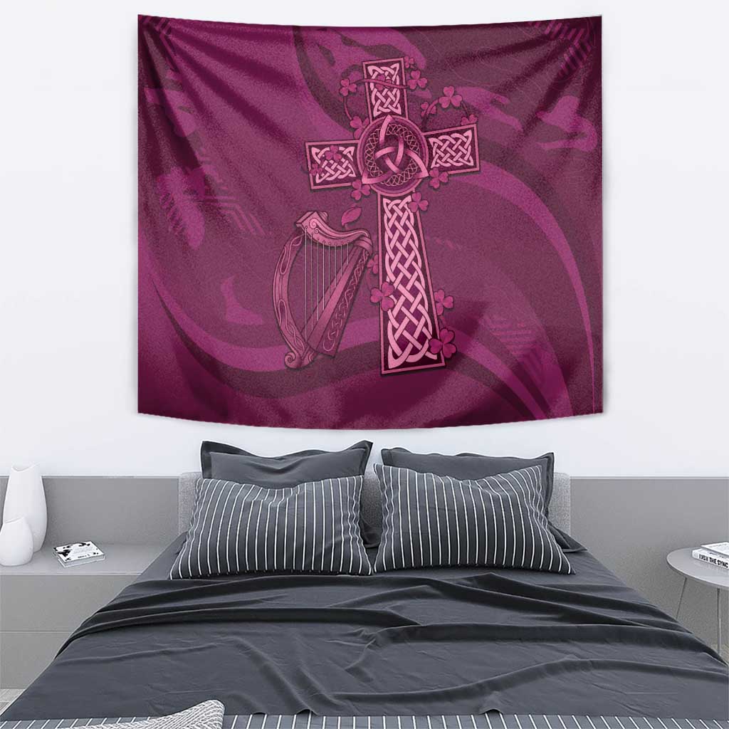 Ireland Rugby Tapestry Maroon Celtic Knot Summer Paris 2024 - Wonder Print Shop