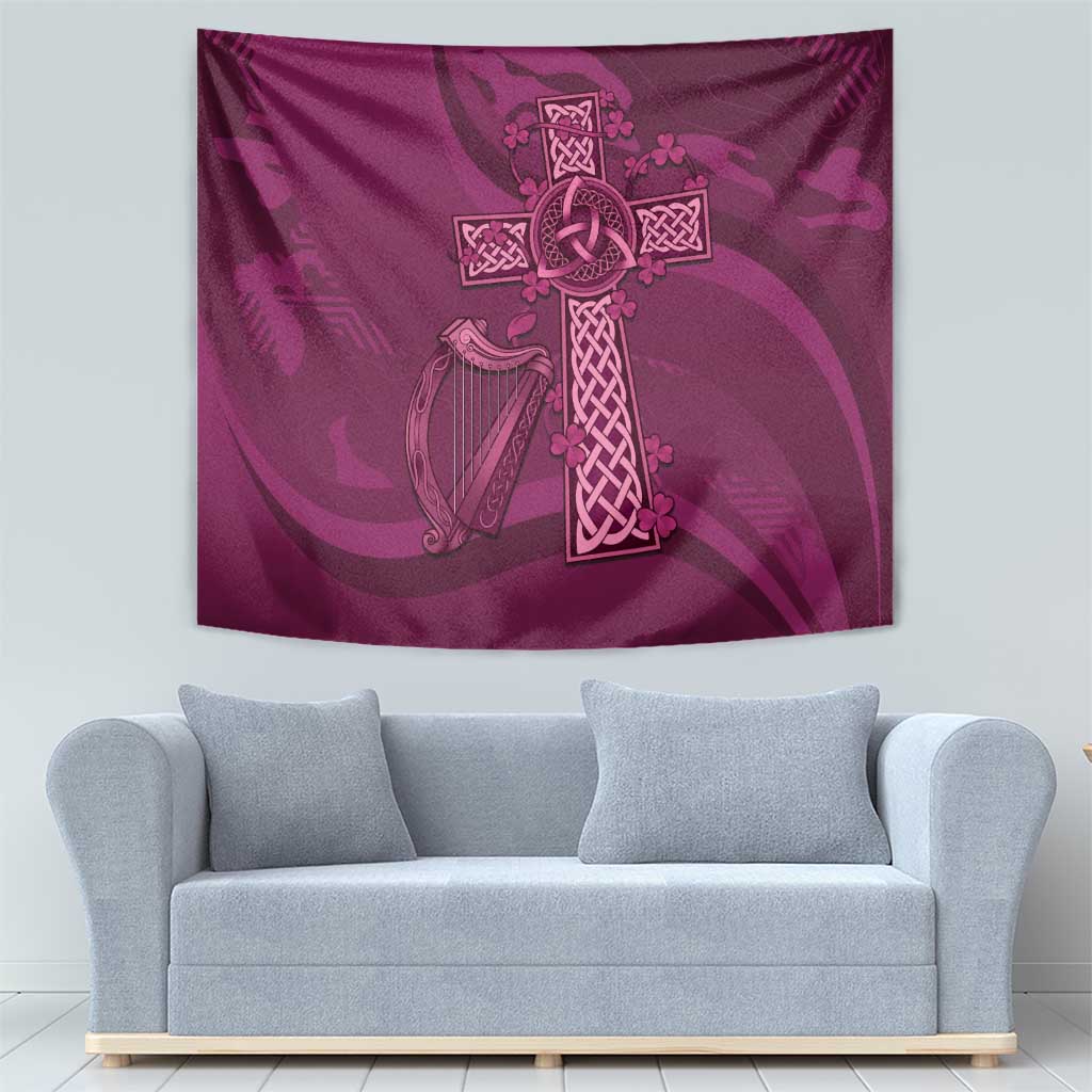 Ireland Rugby Tapestry Maroon Celtic Knot Summer Paris 2024 - Wonder Print Shop