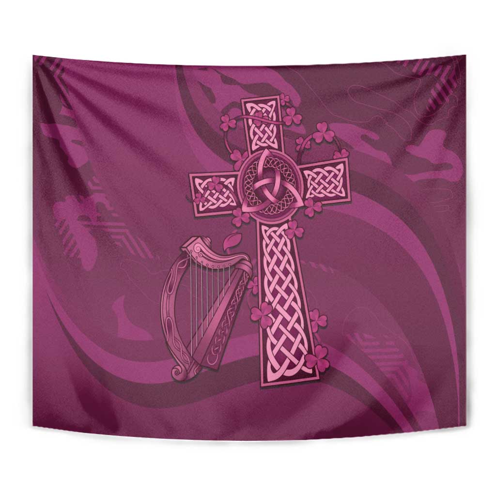 Ireland Rugby Tapestry Maroon Celtic Knot Summer Paris 2024 - Wonder Print Shop