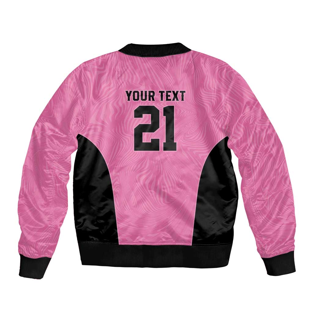 Bermuda Cricket Custom Bomber Jacket Quo Fata Ferunt Sporty - Wonder Print Shop