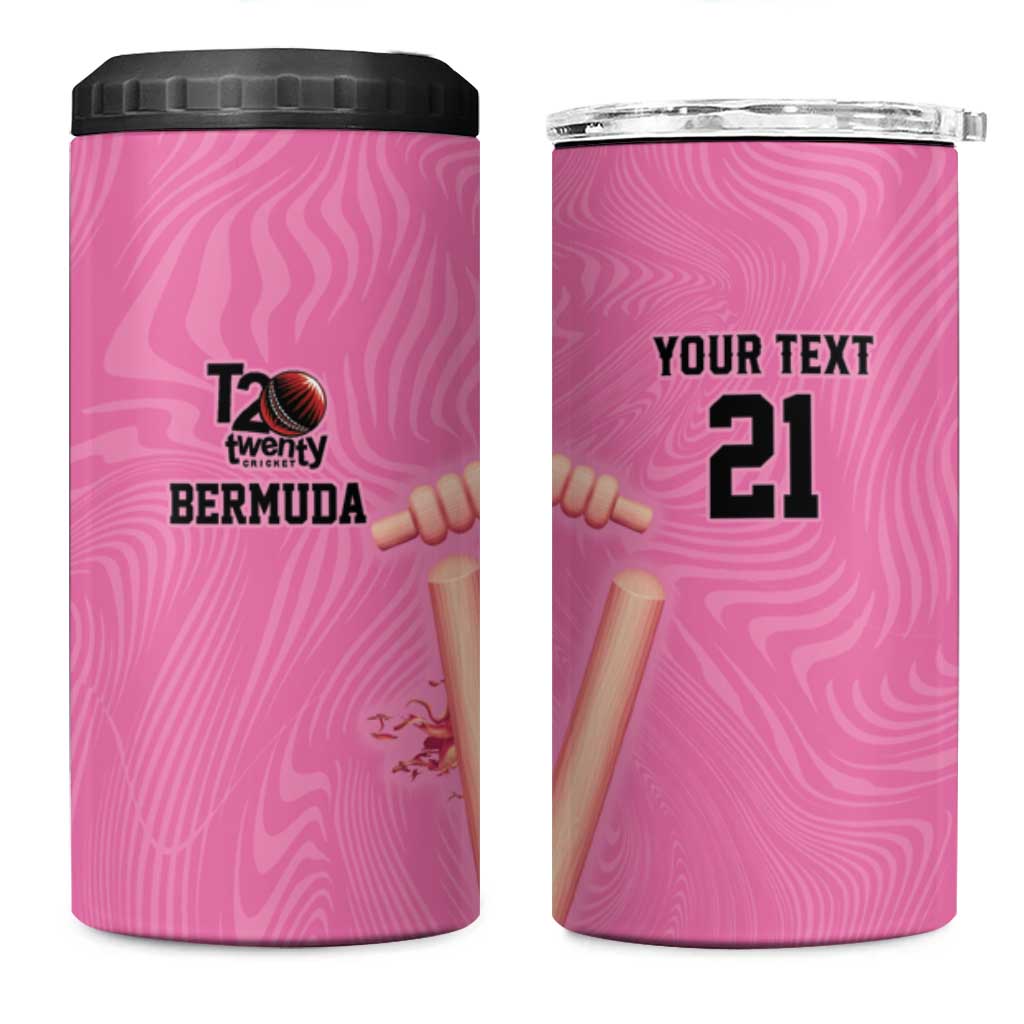 Bermuda Cricket Custom 4 in 1 Can Cooler Tumbler Quo Fata Ferunt Sporty - Wonder Print Shop