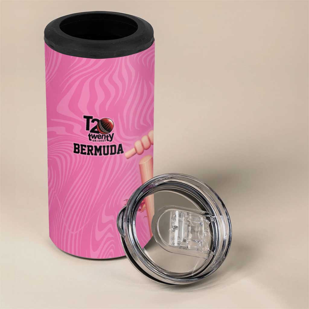 Bermuda Cricket Custom 4 in 1 Can Cooler Tumbler Quo Fata Ferunt Sporty - Wonder Print Shop