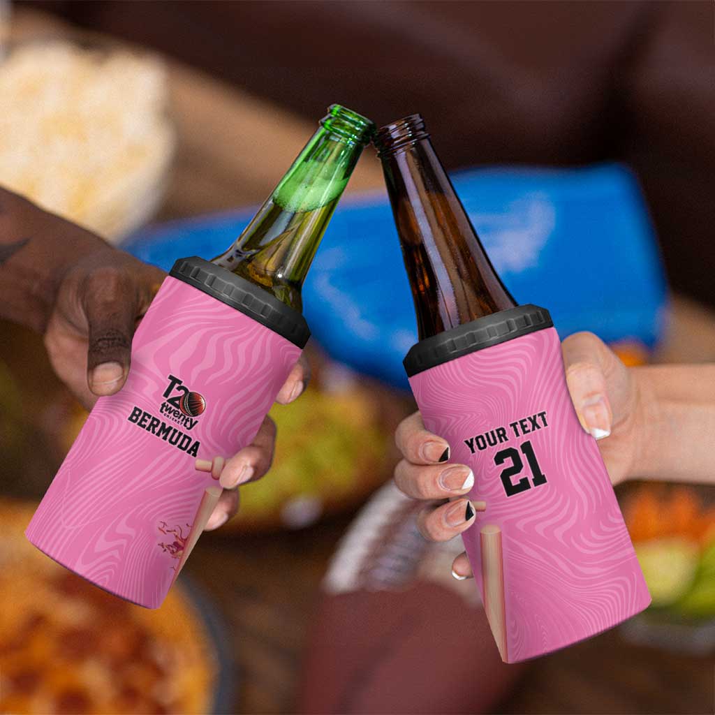 Bermuda Cricket Custom 4 in 1 Can Cooler Tumbler Quo Fata Ferunt Sporty - Wonder Print Shop