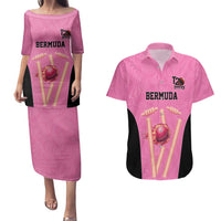 Bermuda Cricket Custom Couples Matching Puletasi and Hawaiian Shirt Quo Fata Ferunt Sporty - Wonder Print Shop