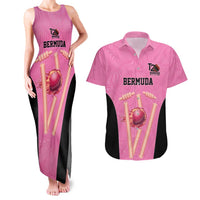 Bermuda Cricket Custom Couples Matching Tank Maxi Dress and Hawaiian Shirt Quo Fata Ferunt Sporty - Wonder Print Shop